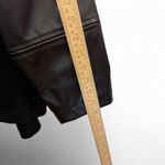 Rafaella Black vegan leather ponte draped open front jacket size 2XL Photo 9