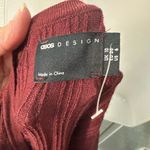 ASOS  Knit Maroon Square Neckline Long Sleeve Sweater Dress Size 6 NWOT Photo 12