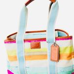 Coach Hamptons Watercolor Striped Tote Bag Photo 0