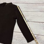 St. John Sport by Marie Gray Ribbed Mock Neck Sweater Brown 1/4 Zip Size Large Photo 5