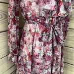 Vintage 70s Floral Long Sleeve Ruffle Dress Photo 1