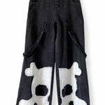 Dolls Kill Trickz N Treatz Ghostly Gauntlet Wide Leg Pants Size XS Photo 0