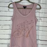 ZARA  Pastel Pink Graphic Sleeveless Tank Top Crew Loose Fit Summer Shirt SZ M Photo 0