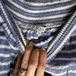 Rails Isabelle Linen Top Blue White Striped Off-Shoulder Summer Shirt Beach Photo 10