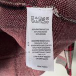 Rachel Zoe  Red and Black Plaid Turtleneck Sweater Long Sleeve Checkered Winter M Photo 6