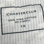 Charter Club 1X Blue White Stripe Floral Pima Cotton Boatneck Top Preppy Chic C Photo 4