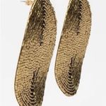 ZARA ❗️NWT  Elegant Brown/Gold Beaded Earrings Photo 7