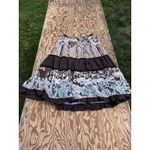 Magic  Y2k Fairy Maxi Skirt‎ Size Medium Peasant Brown White Yellow Floral Spring Photo 6