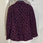 Pendleton  Womens Blazer Wool Mix  ButtonUp Maroon & Black Floral Vine size XL Photo 2