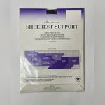 Vtg Sheer Caress Sheerest Support LONG Pantyhose Off Black Control‎ Top Sandal Photo 4