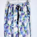 J.Crew Drapey Pull-On Pant in Vintage Floral Stripe Ankle Size 4 EUC Photo 3