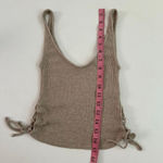 Urban Outfitters  Project Social T Ribbed Knit Tank Women’s Small Beige Tie Side Photo 4