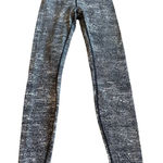 Lululemon  Wunder Under High Rise Leggings Full Length Spray White Black Size 6 Photo 0