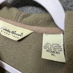 Eddie Bauer Y2K Womens XL Taupe Half Zip Hoodie Fleece Lined Pullover Sweatshirt Photo 3