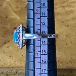 Natural Chrysocolla Orissa Garnet Sterling Silver Ring Size 6 Blue Photo 7