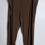 Susan Graver NWOT   Brown Essentials Liquid Knit Straight Leg Pants 2X Petite Photo 0