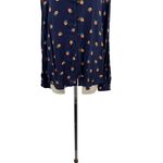 Anthropologie Kendra Dandy Dreamer Buttondown Top Blouse Pineapple Navy Blue 12 Photo 5