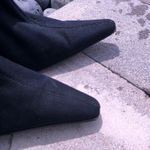 Vintage Thigh High Black Boots Size 9 Photo 1