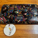 Sakroots Artist Circle Zip Around Wallet Colorful Feather Boho Style Photo 0