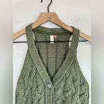 Pilcro Anthropologie Olive Moss Green Cable Knit Sweater Tank Top XS $80 Photo 5