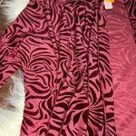 Ruby Rd  petite burgundy zebra burnout flag sweater sz PSmall Photo 3