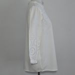 Lascana White Ruffle Eyelet Viscose Three Quarter Sleeve Blouse Size 8 Photo 3