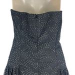 Shoshanna Olivia Metallic Scallope Mesh Halter Neck Black Dress Size 2 Photo 9