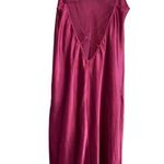 Vintage Satin Maxi Dress W/ Criss Cross Back Pink Size Large Photo 7
