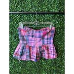 Free People  Women's Madeira Corset Plaid Strapless Cotton Pink Purple Size Mediu Photo 1