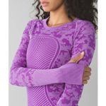 Lululemon Swiftly Tech Long Sleeve Purple Top Shirt Size 4 Yoga Athletic Photo 3