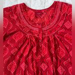 Juliet India Red Paisley Patterned Maxi Night Gown Photo 1