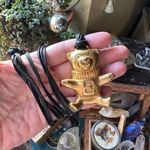 Escada Vintage Matt Gold Teddy Bear Pendant Gold Photo 2