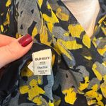 Old Navy Watercolor Floral Print Navy/Blue/Yellow Scarf Photo 3