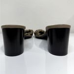 Closed Leather Ruched Mules 3” Block Heel Open Toe Sandals Size 41 EUC Green Photo 3