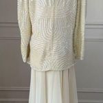 Vintage 80s Joan Leslie Evenings Mix and Match Beaded Top Chiffon Midi Skirt S Photo 1