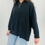 Urban Outfitters classic black oversized hoodie sweatshirt front pockets size s Photo 1