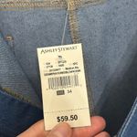 Ashley Stewart NWT  Frayed Denim Two-Tone Midi Skirt - Size 34 Photo 4