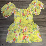 Forever 21  Yellow Floral Off-Shoulder Dress Photo 0