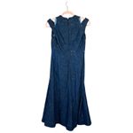Anthropologie BY Grommet Denim Midi Dress Western Rodeo Flare Studded Size 4P Photo 4