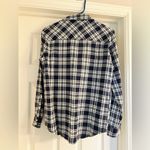 Forever 21 Navy & White Plaid Button Down Shirt Women’s | 100% Cotton EUC Photo 2
