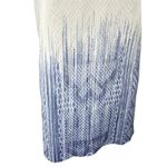 ZARA White Blue Sleeveless Texture Cami Camisole Tank Mini Shift Dress Size L Photo 2