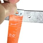 Silver Gray Faux Leather Belt 3X‎ Matte Buckle Y2K Minimal Neutral Modern Photo 5