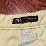 ZARA  Blue Green Houndstooth High Waisted Shorts Photo 2