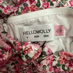 Hello Molly  Strapless Pink Floral Bow Mini Dress Cotton Fit Flare Small Photo 1