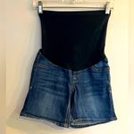1822 Denim  Women’s Over the Bump Maternity Dark Wash Denim Shorts Size 00 Photo 0
