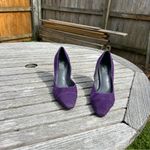 Franco Sarto  Mila Purple Suede Leather Almond Toe Pump Heels‎ size 9 Photo 4