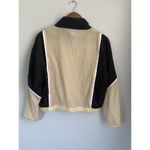 Zyia NWT  Active Black and Tan Color Block Zipper Jacket S Nylon Zip Up Athletic Photo 5
