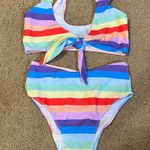 Rainbow High Waisted Bikini Multiple Photo 0