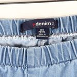 Denim 24 7 Roamans Plus Size 30WP Jeans Dip Dye Straight Pull On Elastic 1205 Blue Photo 6