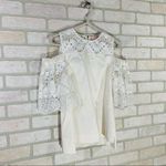 Ted Baker White Taluah Cold Shoulder Lace Top Photo 5